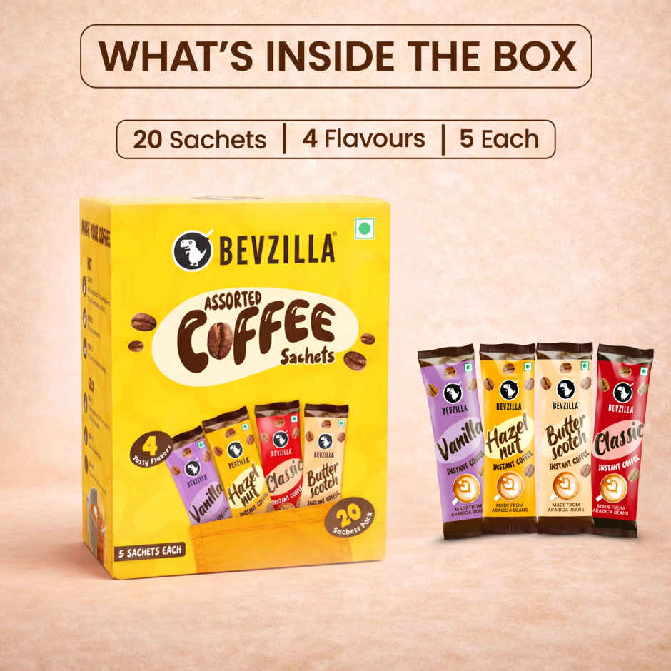 Bevzilla Assorted Instant Coffee Powder Sachets
