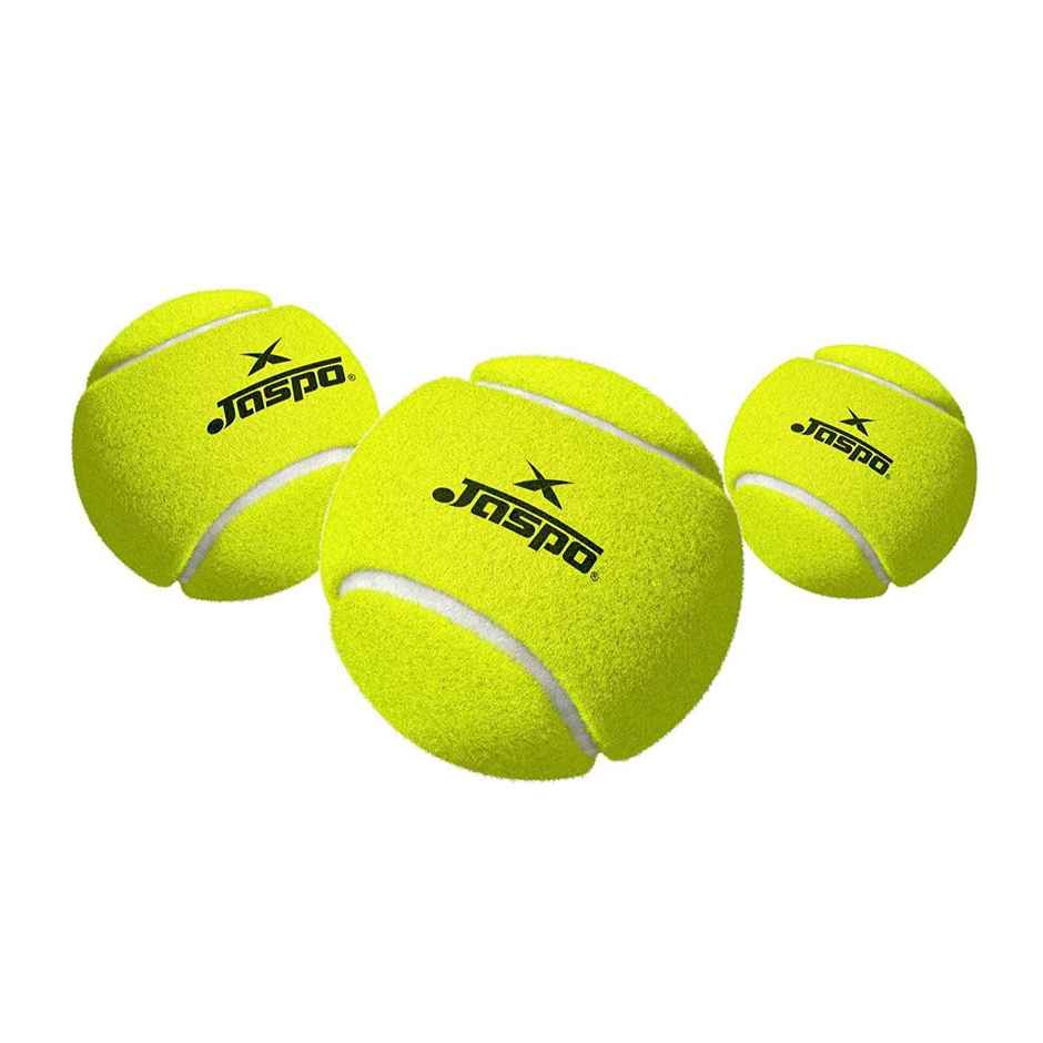 Jaspo Natural Rubber Synthetic Light Weight Cricket Tennis Ball Green Pack Of 3 Green 6 Years+