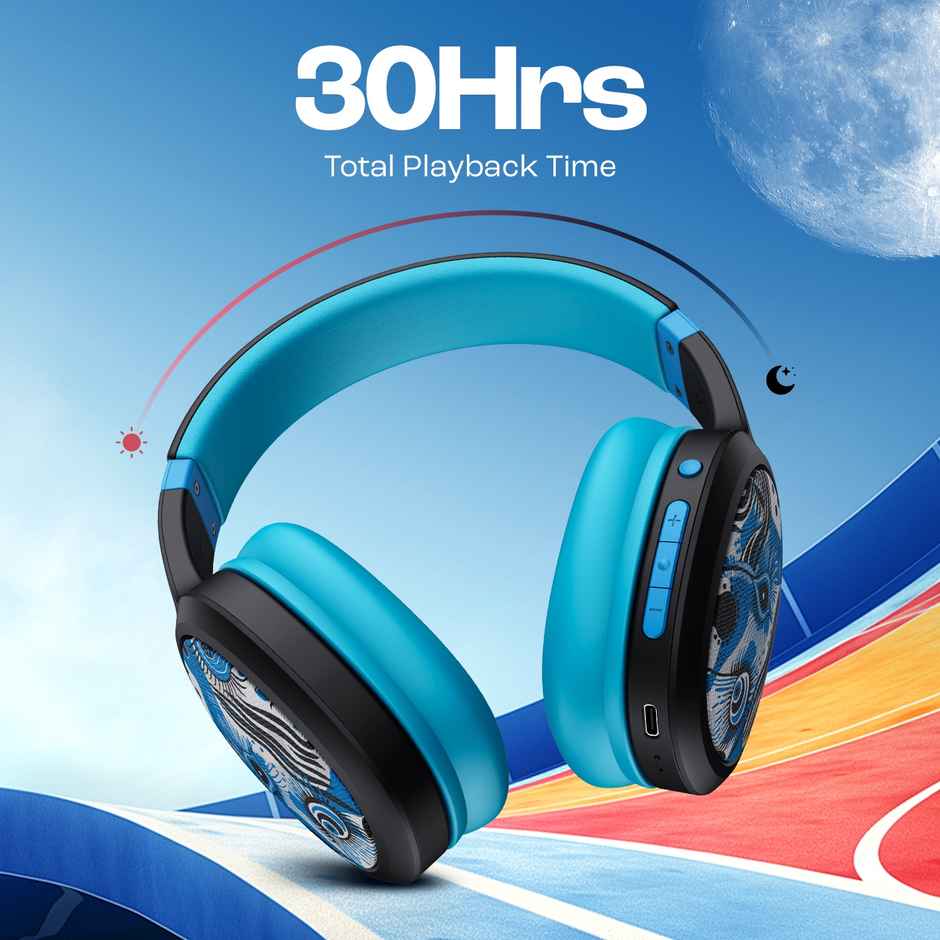 boAt Rockerz 460 Over Ear BT Headphones with 30H Playtime, 40Mm Drivers (Mystic Waves)