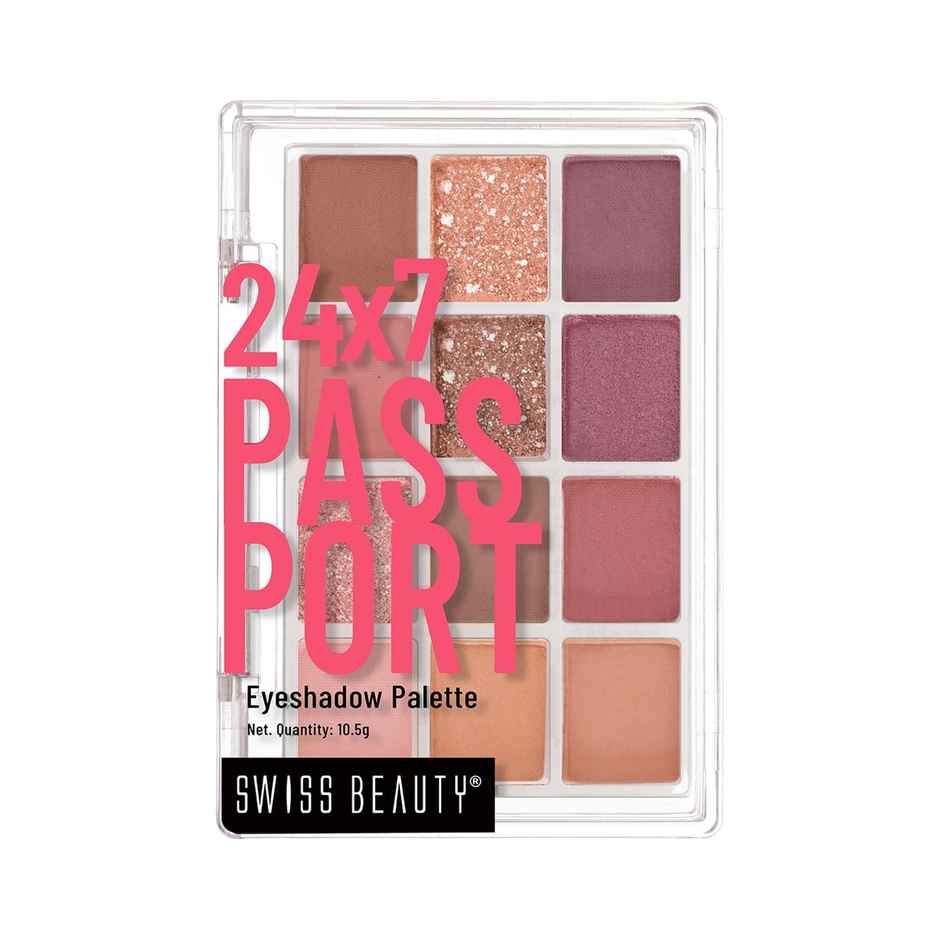 Swiss Beauty 24/7 Passport Eyeshadow Palatte - 03 Grand Arrival