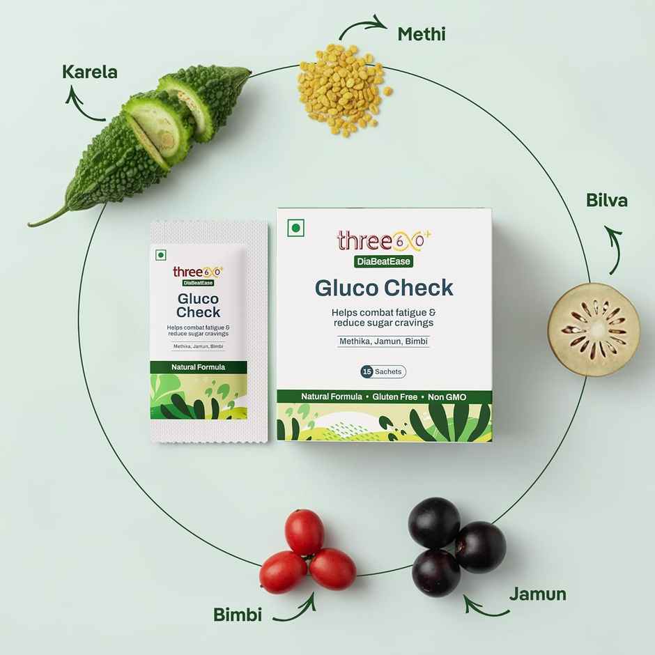 three60+ Diabeatease Gluco Check Powder for Sugar Control