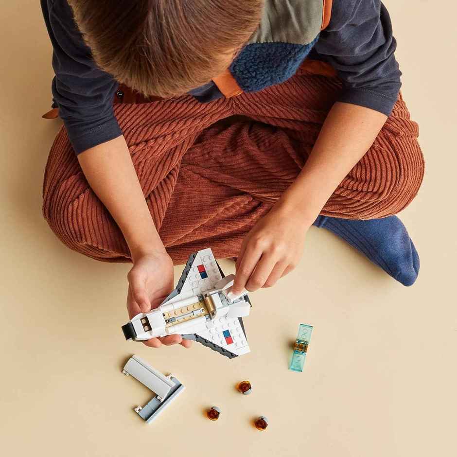 LEGO Creator Space Shuttle 31134 Building Toy Set with Astronaut and Spaceship Models for Kids