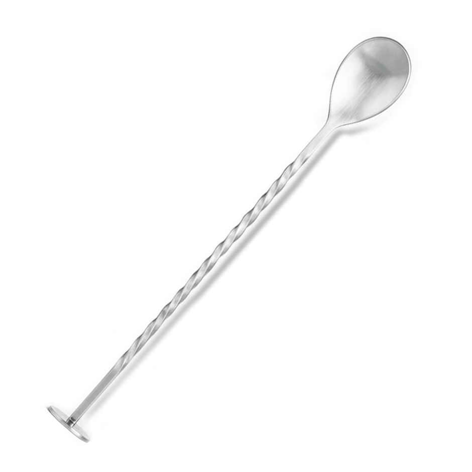 Perch Bar Spoon | Stainless Steel Cocktail Mixing Spoon | Silver | 11 inch