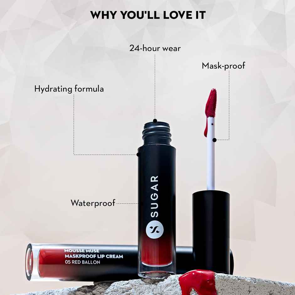 SUGAR Cosmetics Mousse Muse Liquid Lipstick - Backlit Nude | Sulphate Free
