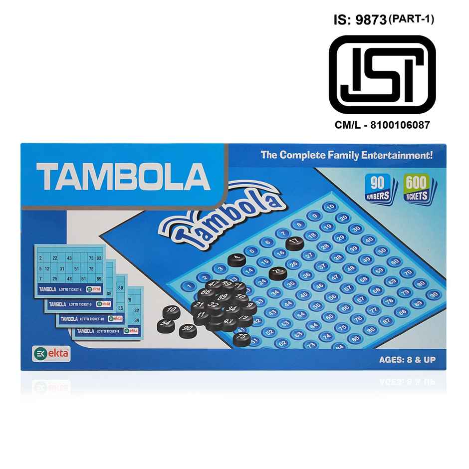 Ekta Tambola Board Game with 600 Tickets, All Time Family Entertainer Board Game | 8+ years