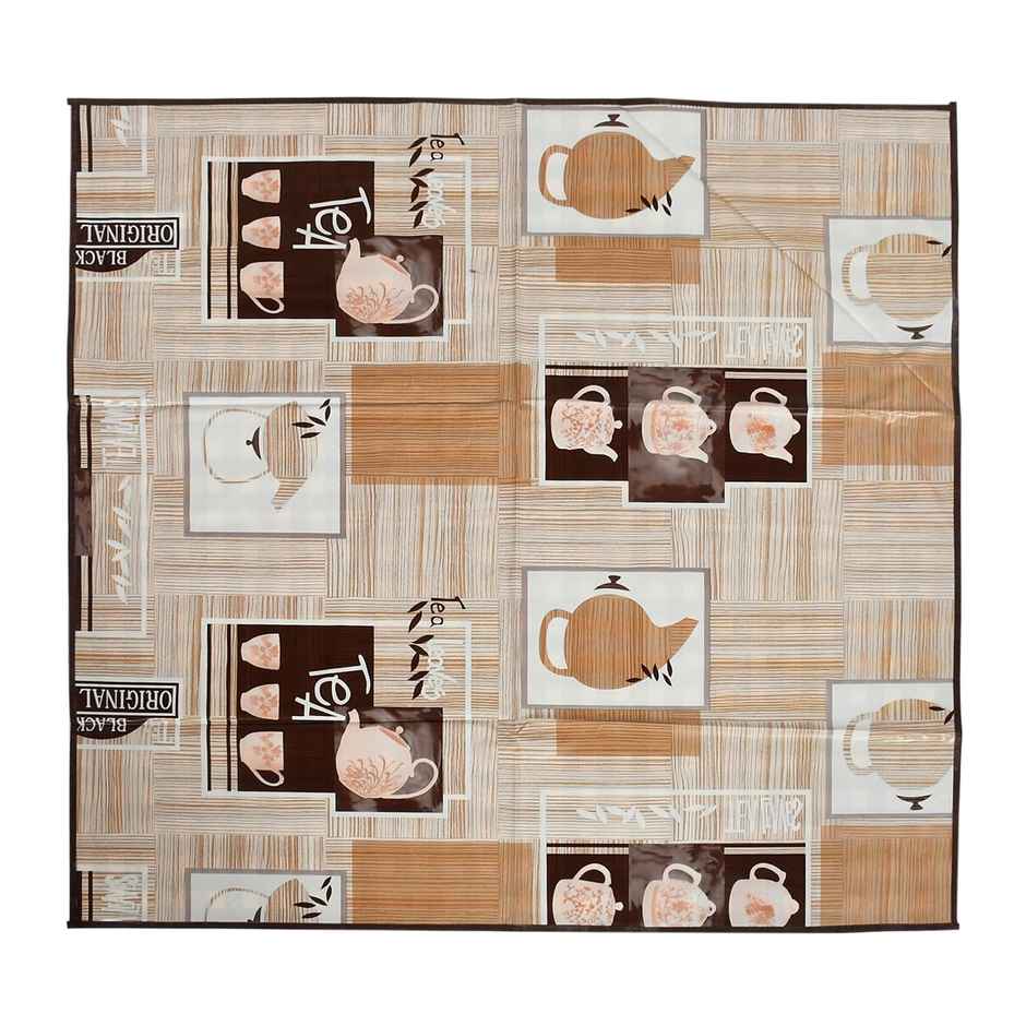 Kuber Industries PVC 36"x36" Bed Server Food Mat | Bedsheet Protection | Light Brown