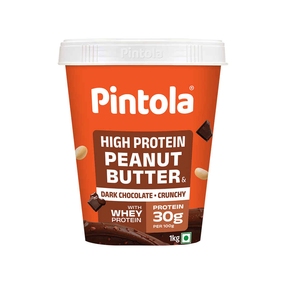 Pintola Crunchy High Protein Peanut Butter Dark Chocolate