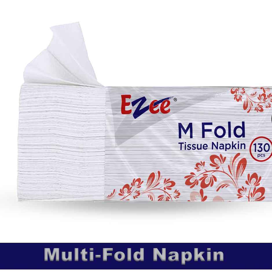 Ezee M-Fold Tissue Paper Napkin, Ideal for Fine Dining, 130 sheets