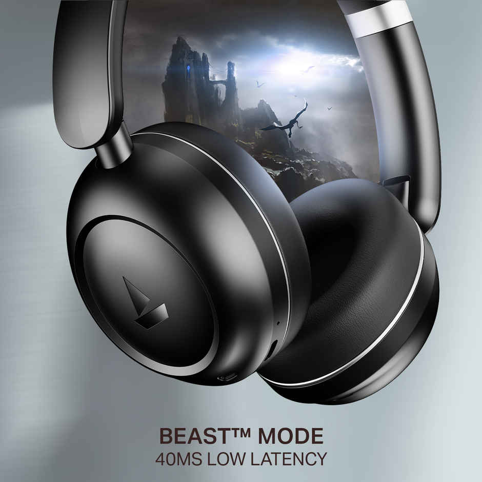 boAt Rockerz Prime 415 | 120H Battery | 40mm Drivers | AI ENx Tech | Beast Mode | Black Sabre