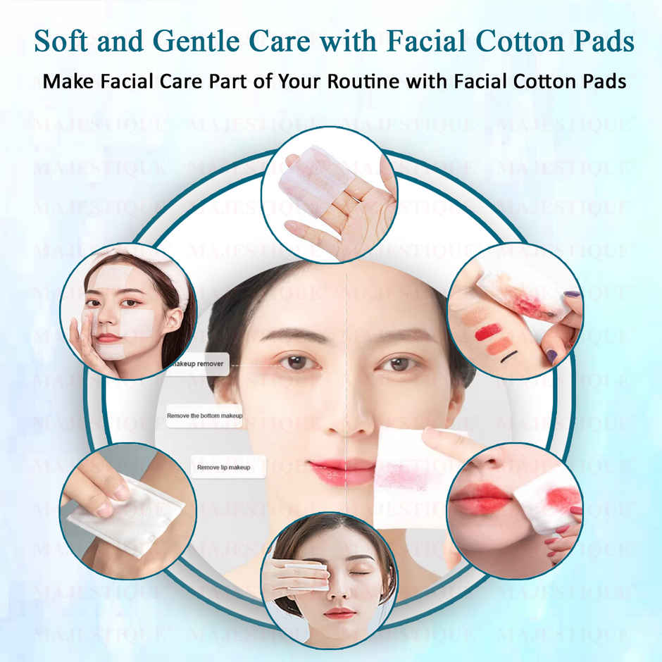 Majestique Facial Cotton Pads - Soft and Makeup Remover Wipes | 460 pcs