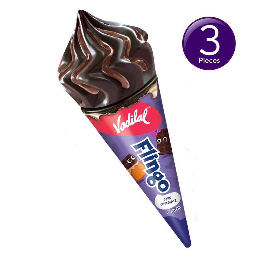 Vadilal Dark Chocolate Flingo Cone Combo  