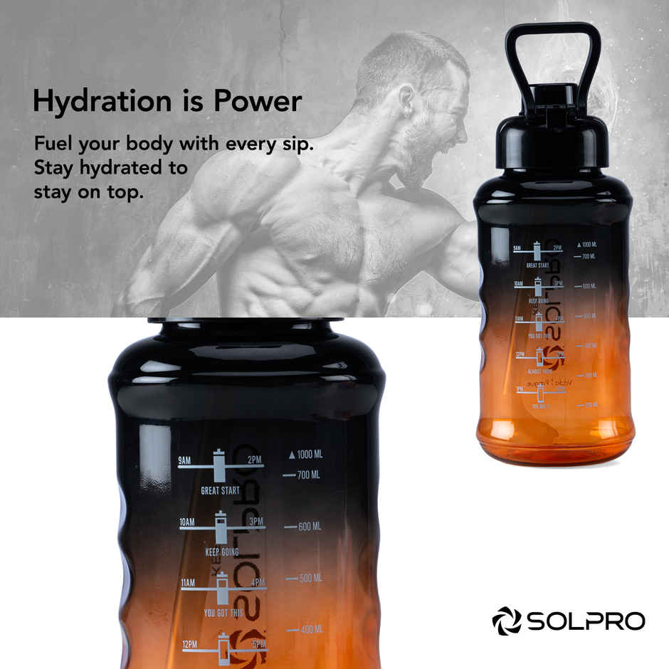 Solpro Voda Prague Sipper Water Bottle | Leakproof BPA Free for School Office Gym Travel | 1 L