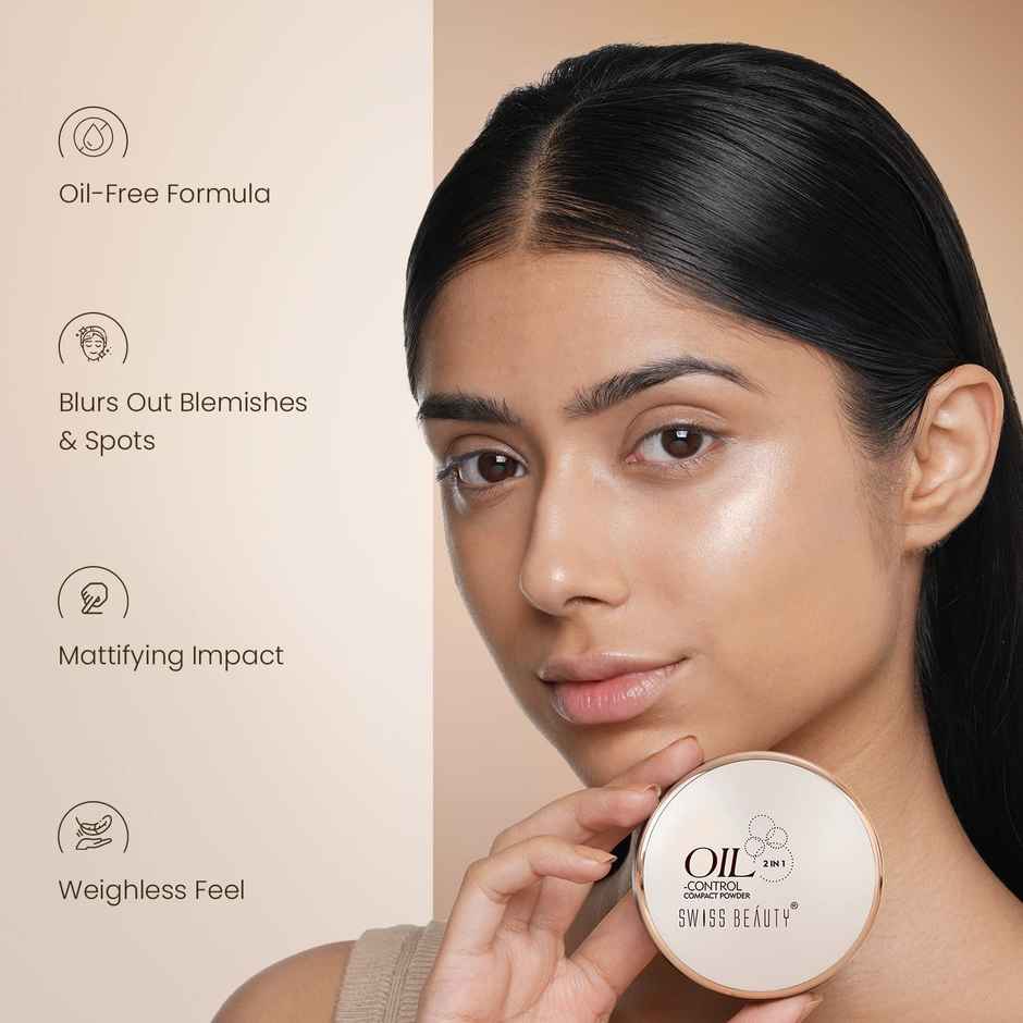 Swiss Beauty Oil Control Compact Powder - 04 Skin Beige