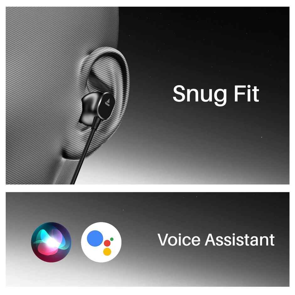 boAt Bassheads 90C Wired Earphones | Black