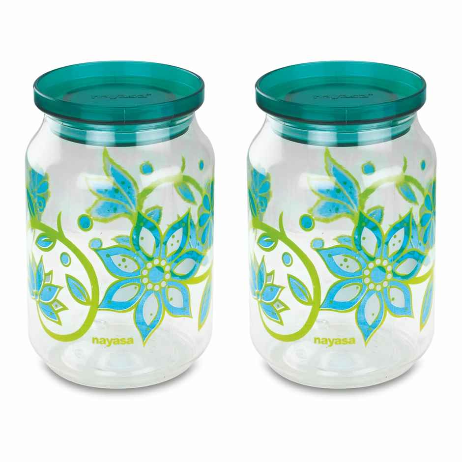 Nayasa Hermit BPA Free Food Grade Airtight Kitchen Storage Stackable Containers | Green - 1.5 L