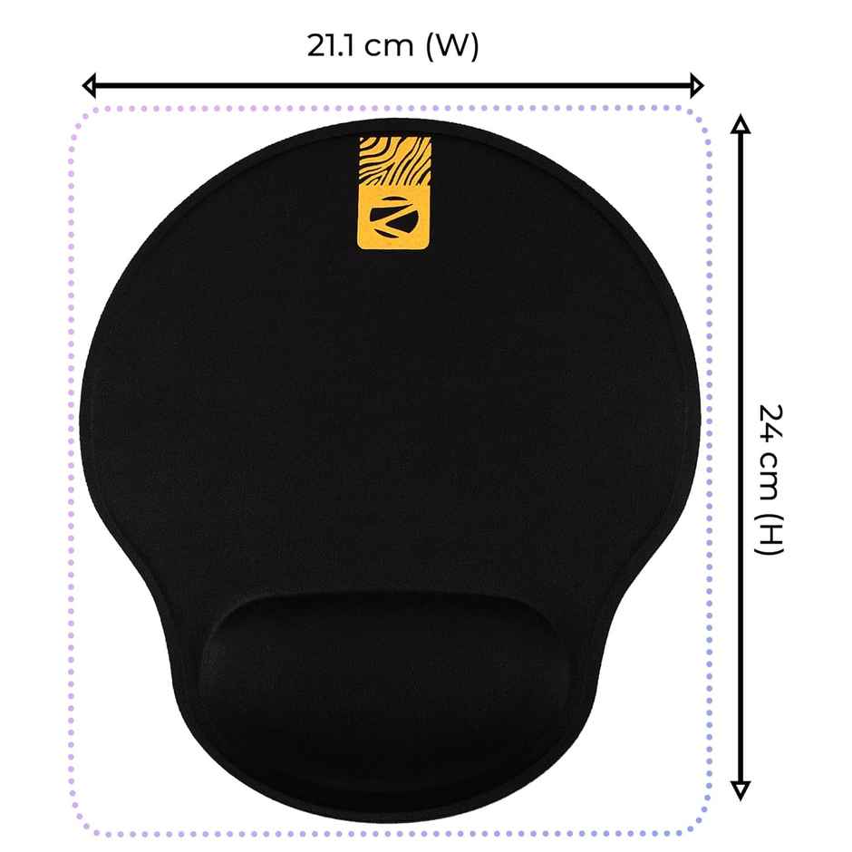 Zebronics MSP-X5 Mouse Pad | Ultra-Smooth Fabric Surface with Memory Foam Wrist Rest