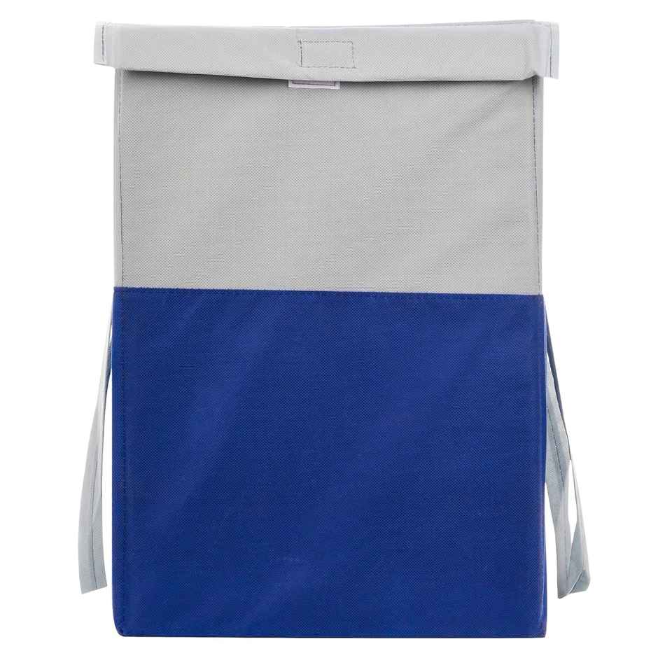 Perpetual Laundry Cloth Basket | 75L Waterproof Foldable Bag with Lid | Grey-Blue