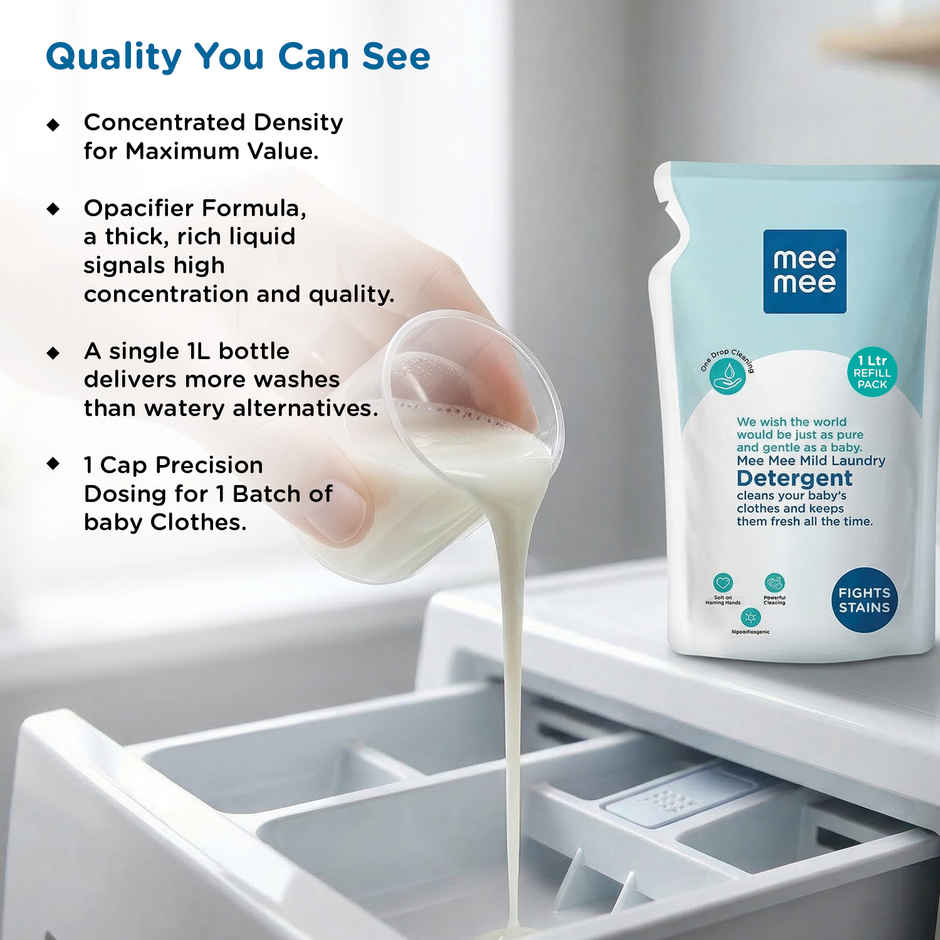 Mee Mee Mild Baby Liquid Laundry Detergent - One Drop Cleaning