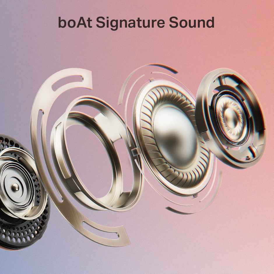 boAt Airdopes Plus 311, Glass Design, ENx Tech, Fast Charge, 50H Battery,TWS Ear Buds | Crimson Red