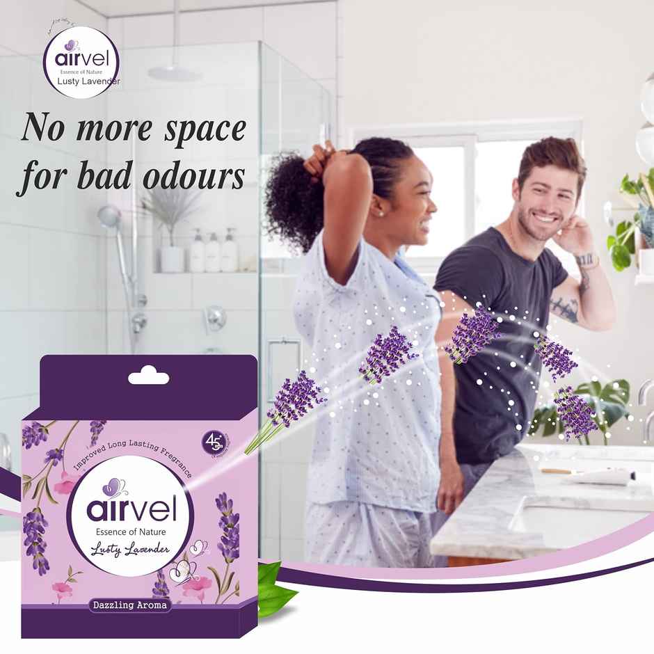Airvel Lavender Air Freshener Block | Relaxing Fragrance for Every Space | Long-Lasting Soothing Fragrance