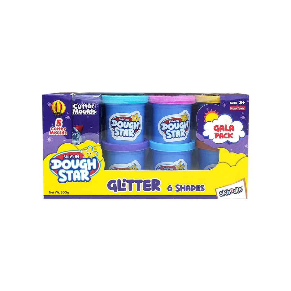 Hamleys Dough Star Gala Pack Glitter 300 Gm