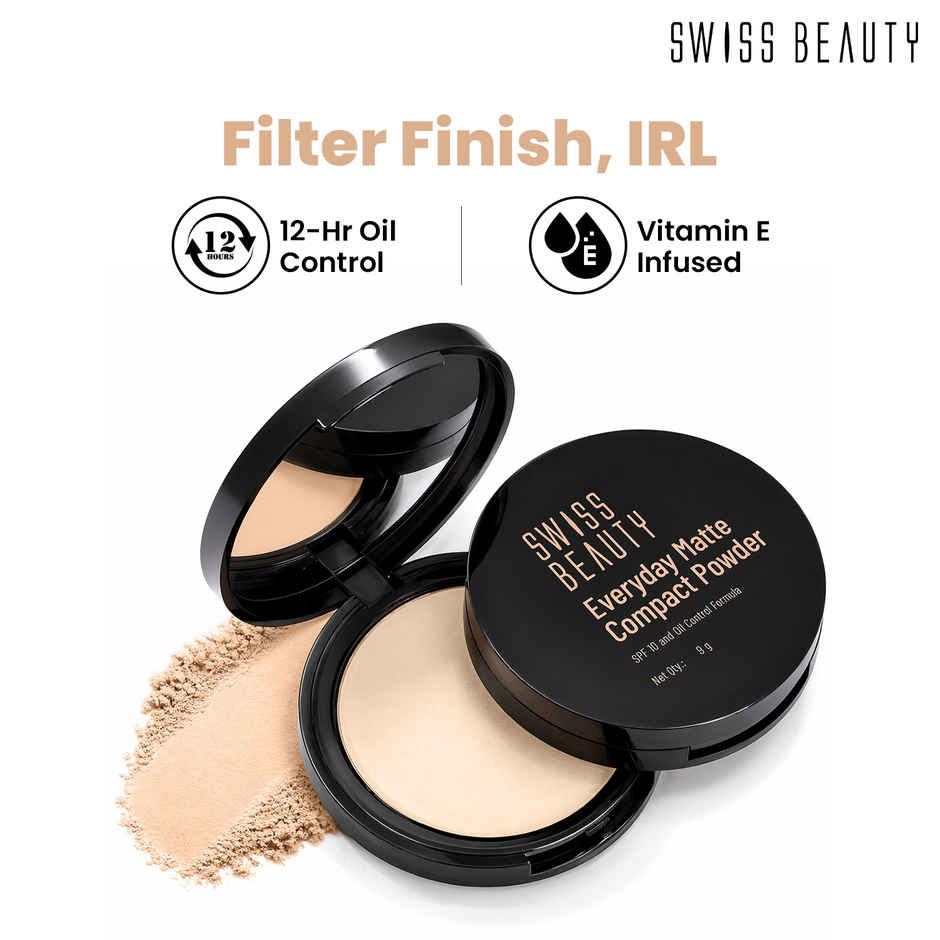 Swiss Beauty Everyday Matte Compact - 4 Honey