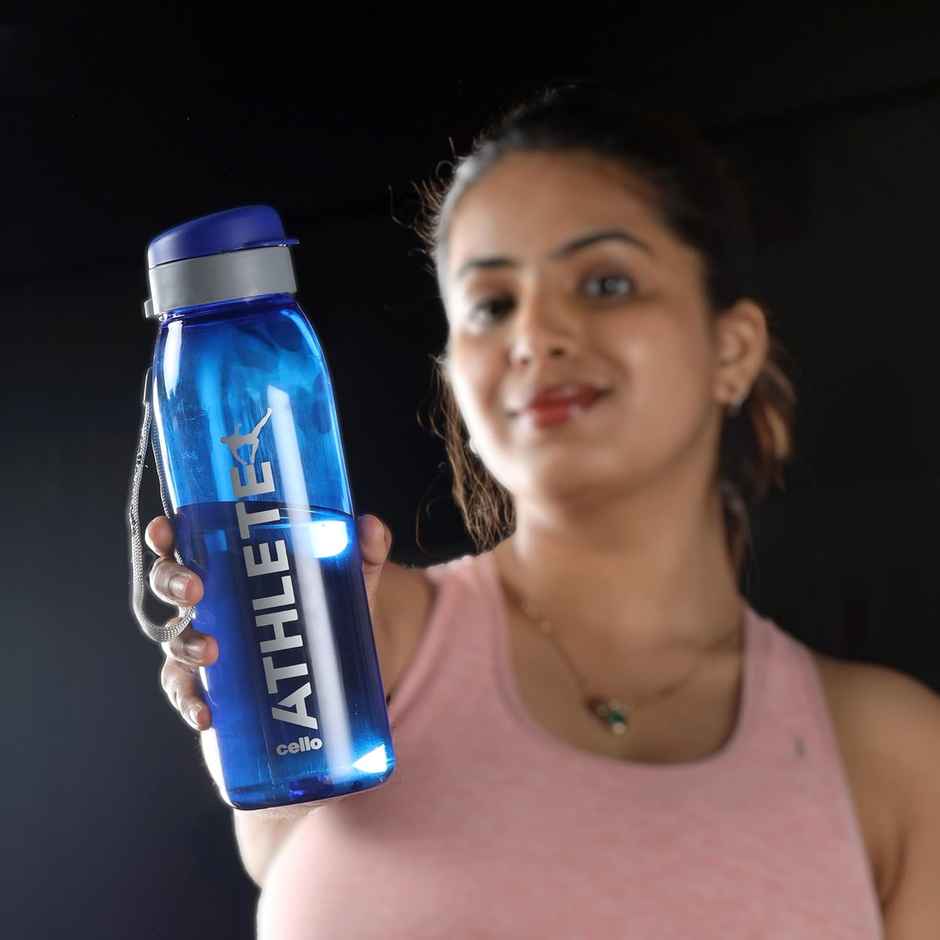 Cello Athlete Bottle With Flip Top Lid | 800 ml | Set of 4 | Colour May Vary