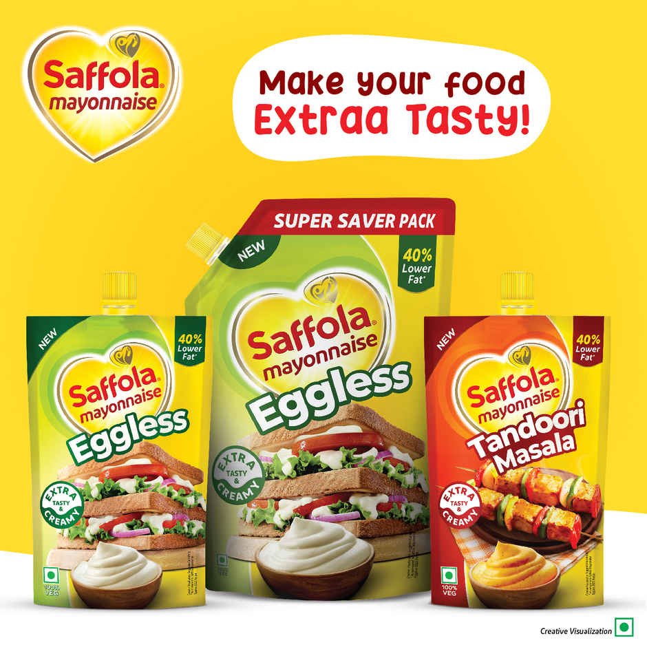Saffola Mayonnaise Eggless With Milk Cream Extra Creamy & Tasty