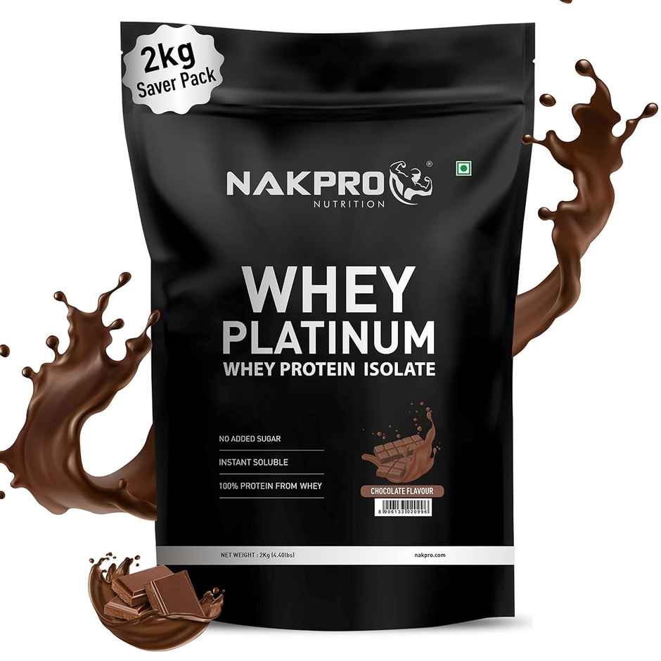 Nakpro Platinum Whey Protein Isolate Chocolate 28G Protein 6.4G Bcaa
