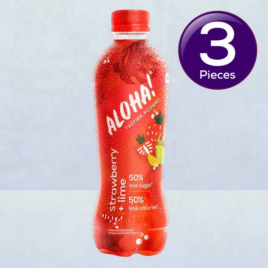 Aloha Strawberry and Lime Flavoured Soft Drink Combo