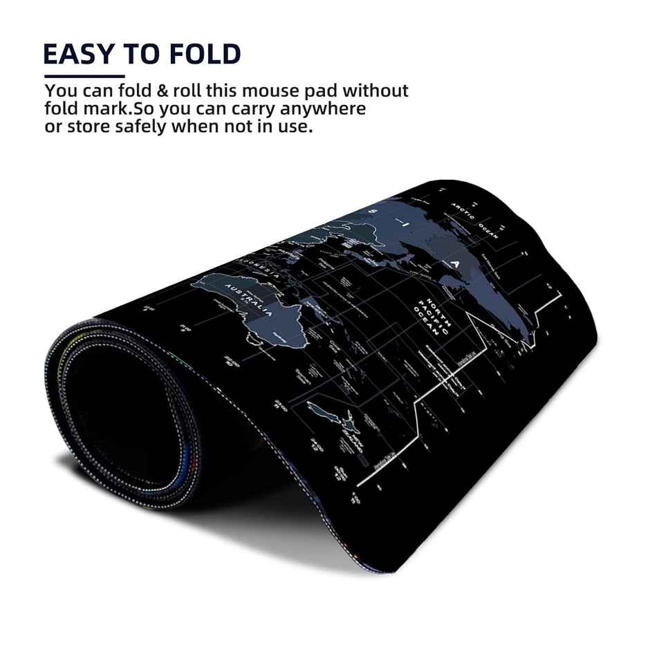 Striff World Map Extended Size (800 Mm X 300 Mm X 2 Mm) Gaming Mouse Pad Desk Mat(World Map)