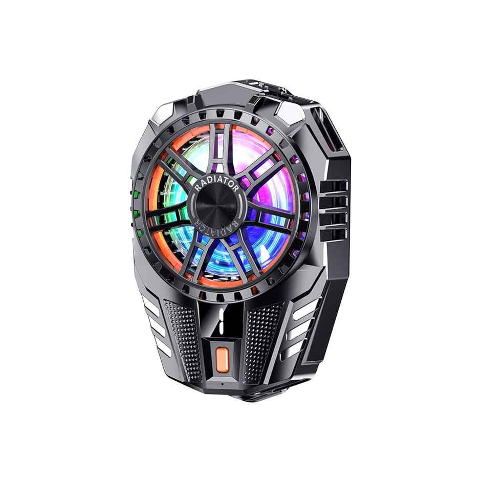 Striff Mobile Cooling Pad |Mobile Cooler | Gaming Fan | for Instant Cooling Advanced Refrigeration Chip & LED Temperature Display Compatible for Android and iPhones - Black