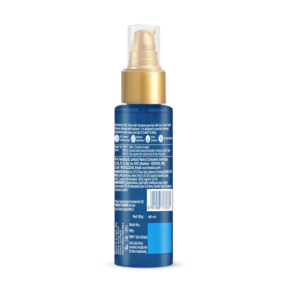 Livon Hyaluron Hair Serum for women & men | 2X Softer & Shiny Hair