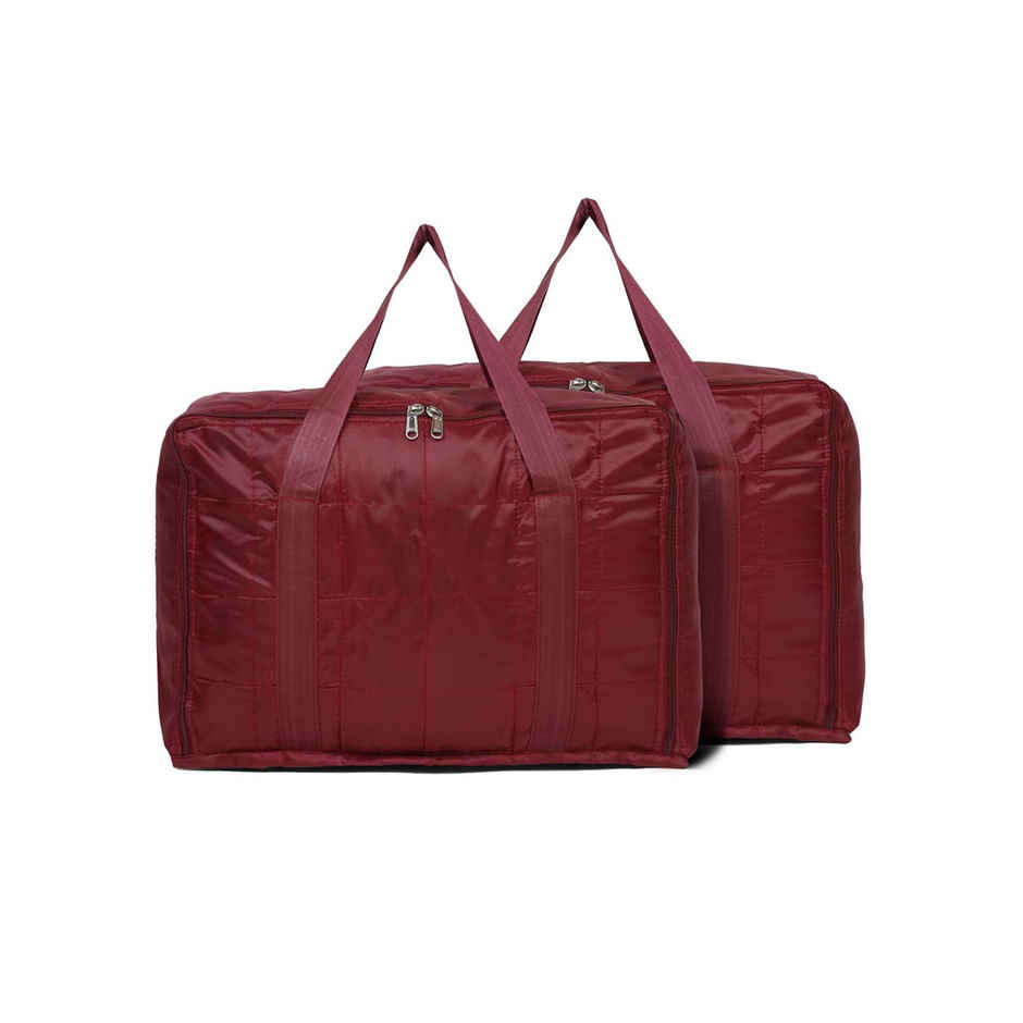 Hosta Homes Waterproof Multipurpose Space Organiser Jumbo Attachi Bag | Maroon | Pack of 2