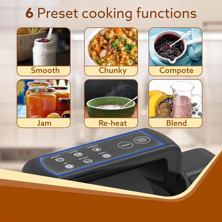 Agaro Elite Soup Maker, 1 Litre, Blending & Heating Cooking Functions Copper Motor Stainless Blades