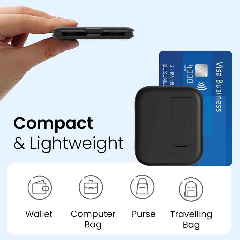 Portronics Snapcase 60W Multifunctional Fast Charging Data Cable Kit, Conversion Set USB A & Type C to Male Micro/Type C/Lightning,Data Transfer,Sim Storage,Sim Eject Pin,Pocket Mirror,Phone Holder - Black