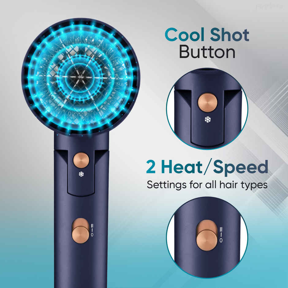 Vega Ionic 1200-1400W Foldable Hair Dryer | 2 Heat & Speed Settings | VHDH-35