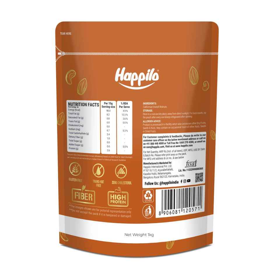 Happilo Premium Natural Californian Inshell Walnut Value Pack