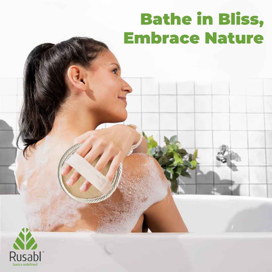 Rusabl Loofah with Natural Ramie Fibers - Round