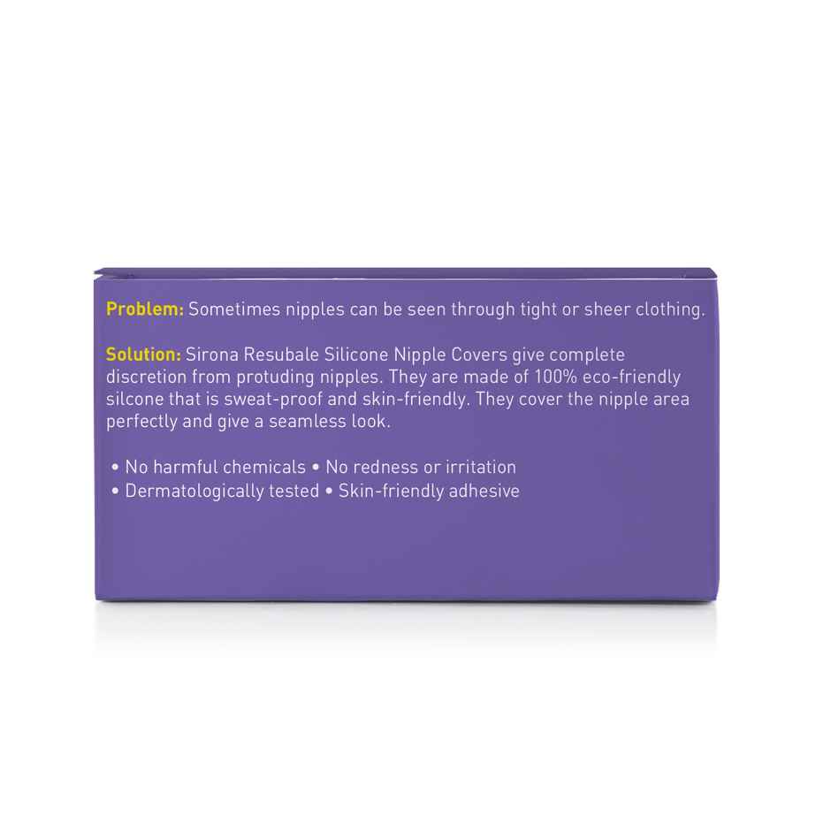 Sirona Reusable and Invisible Silicon Nipple Covers for Women | Adhesive Silicone Breast Pads