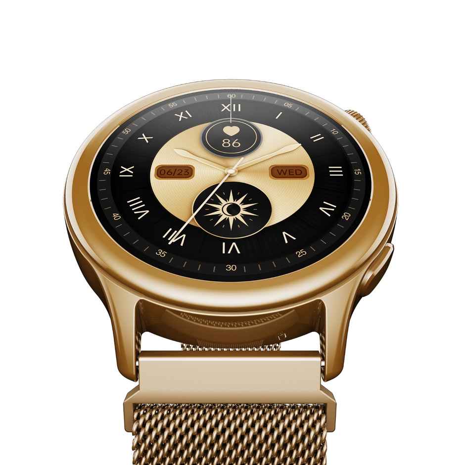 boAt Enigma Daze Smartwatch with 1.3" HD Display| SOS with Live Location Sharing (Metallic Gold)