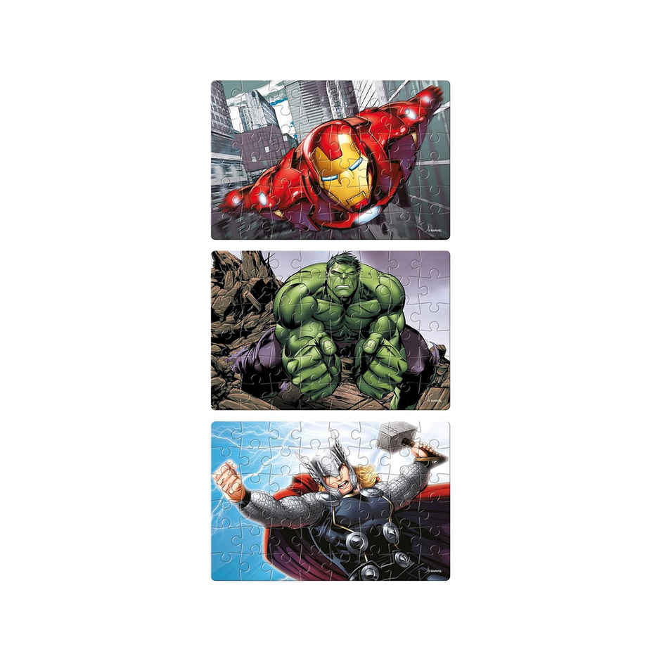 Frank Avengers Assemble - 3 In 1 Puzzle - 48 Pieces Each