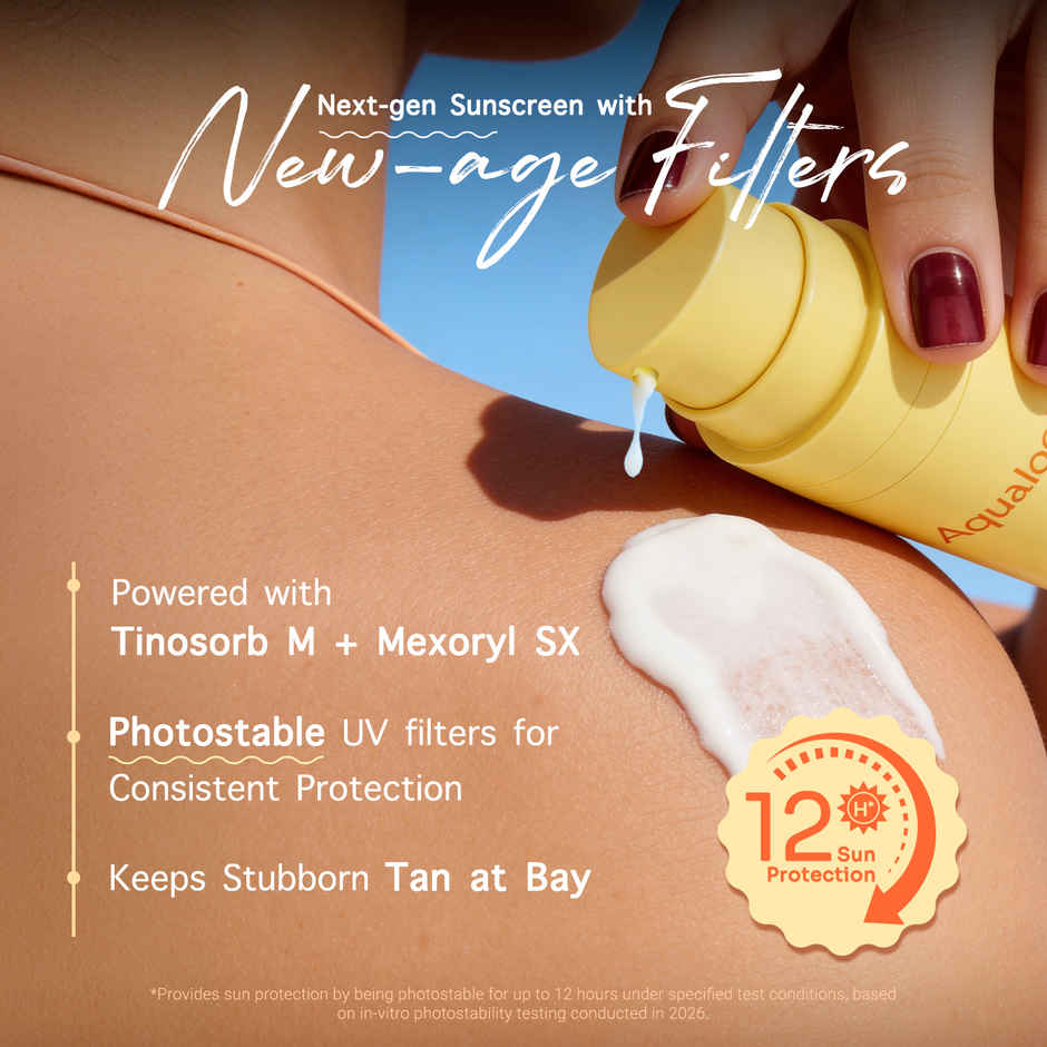 Aqualogica Glow+ Dewy Sunscreen SPF 50+ PA++++ with Anti Pollution Factor (APF) | Papaya & Vitamin C Combo