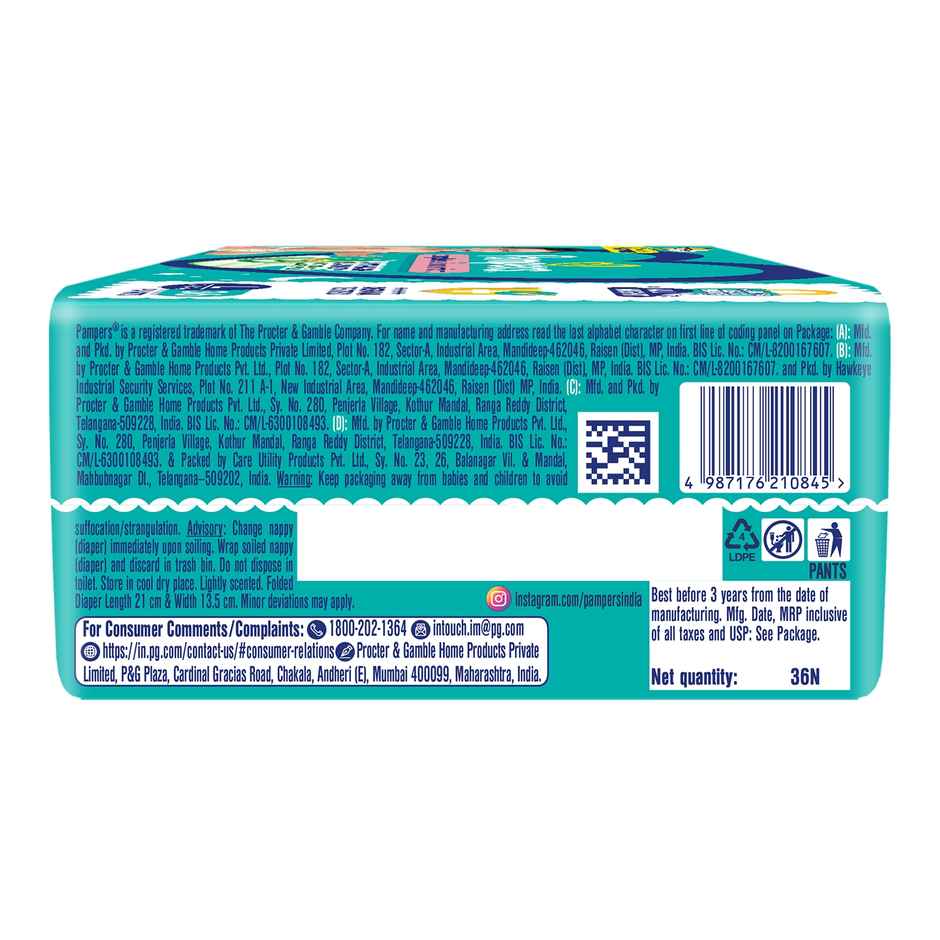 Pampers All Round Protection Baby Diapers | Pant Style | L | 36 pcs