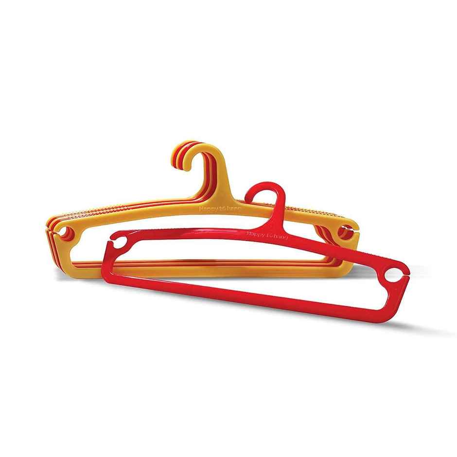 Happy To Hang Ethnica Polypropylene Hanger (Yellow And Red), Pack Of 6