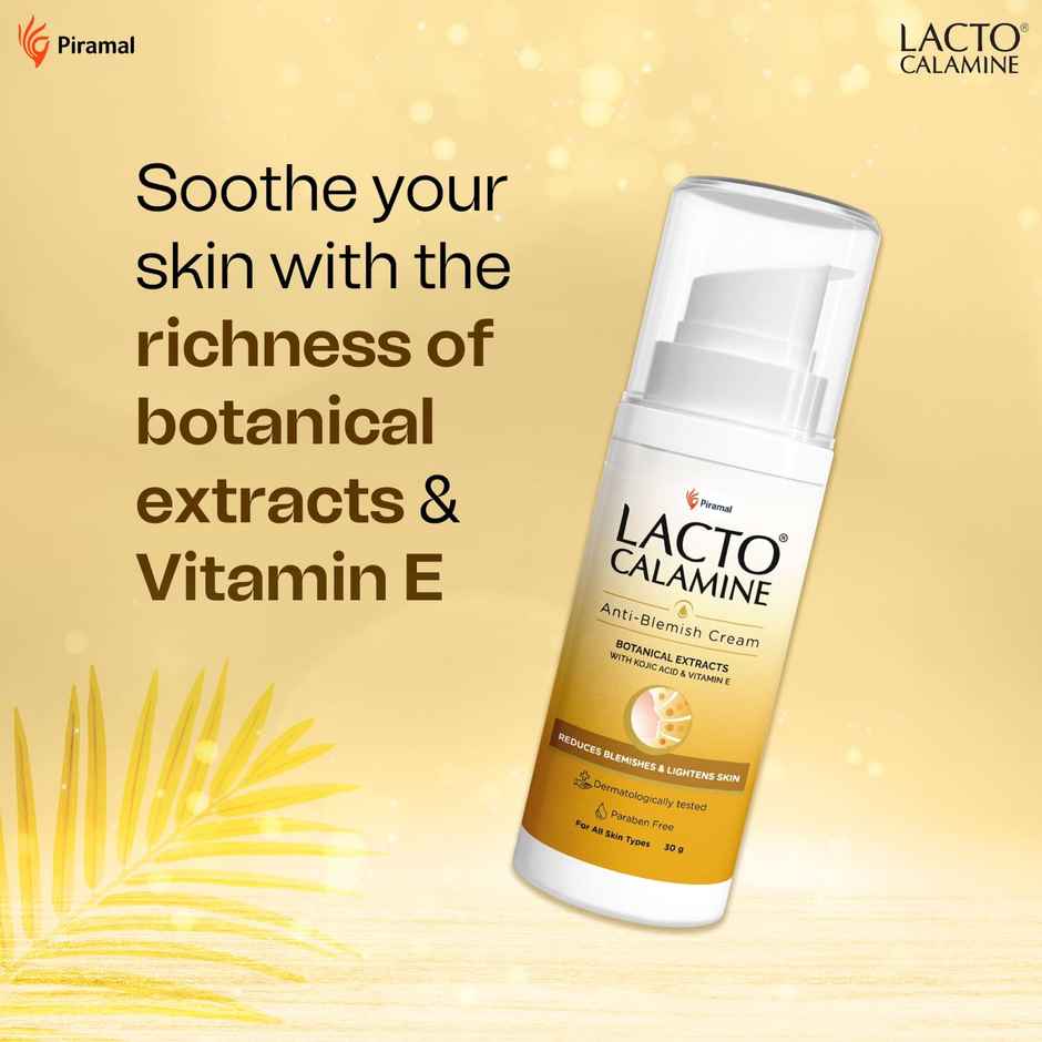 Lacto Calamine Anti Blemish Cream For Pigmentation & Blemish Removal & Brighten Skin Tone