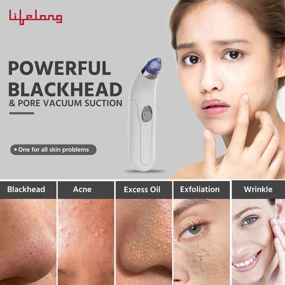 Lifelong Blackhead Remover With Attachments, Acne Pore Cleaner, Skin Cleaner, Pimple Removal Tool