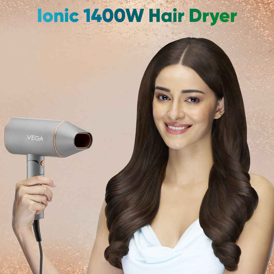 Vega Ionic 1200-1400W Hair Dryer with Cool Shot Button, 2 Heat/Speed Setting, (VHDH-28)