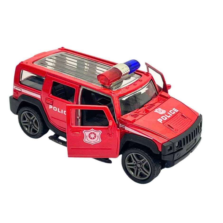 Apex Gripz 1:32 Metal Diecast Pull Back Car Red Police SUV | Openable Doors