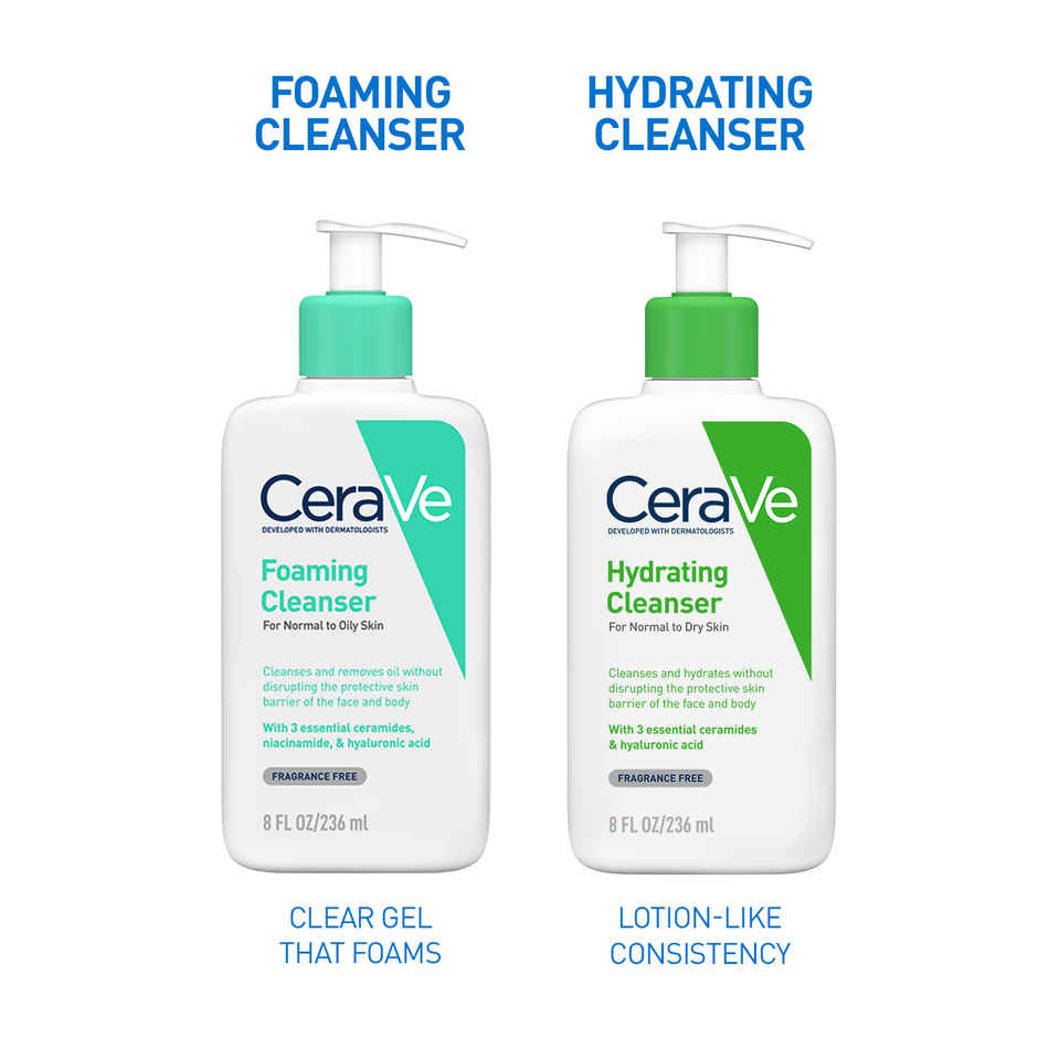 CeraVe Foaming Cleanser Face Wash For Oily Skin With Hyaluronic Acid, Ceramides & Niacinamide